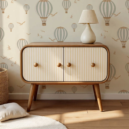 Ottilie Hot Air Balloons Sage Wallpaper