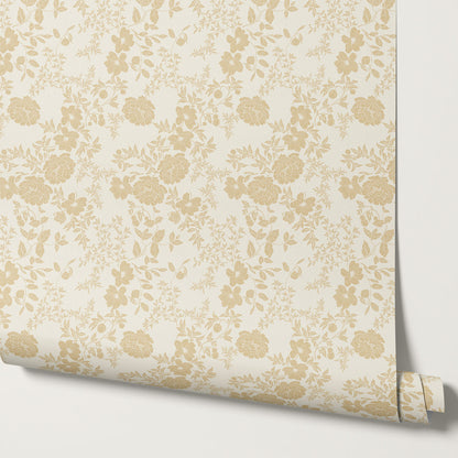 Ottilie Cream Tossed Florals Wallpaper