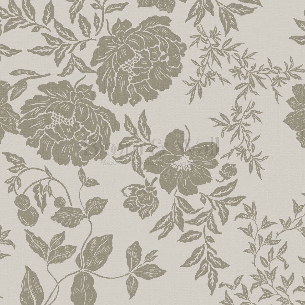 Ottilie Clay Tossed Florals Wallpaper