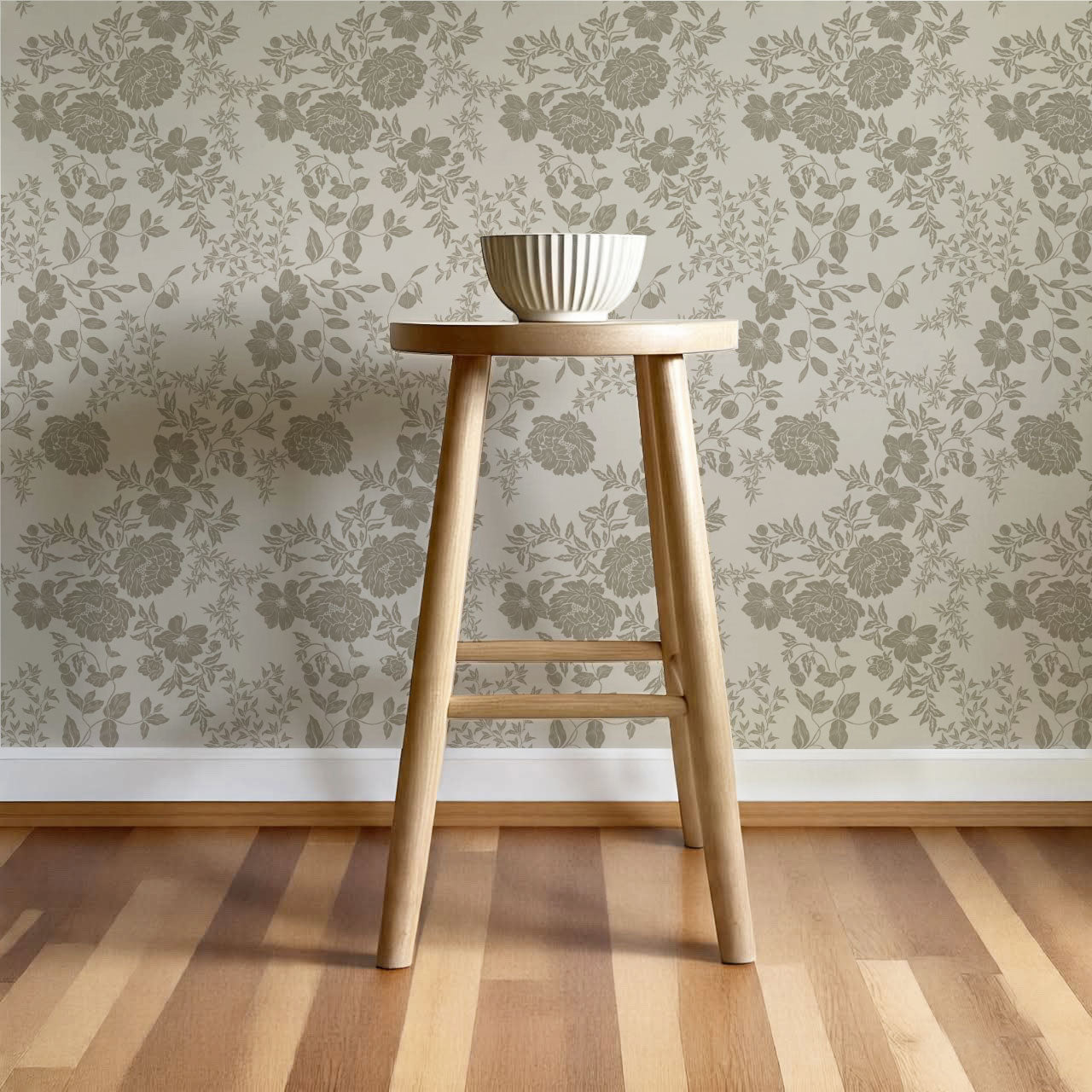 Ottilie Clay Tossed Florals Wallpaper