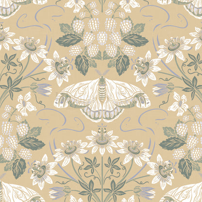 Parker Passionflower Garden Buttercup Wallpaper