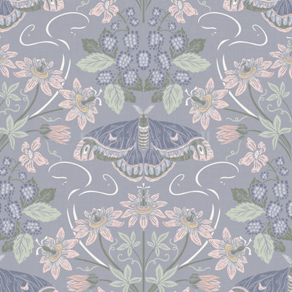Parker Passionflower Garden Lilac Wallpaper