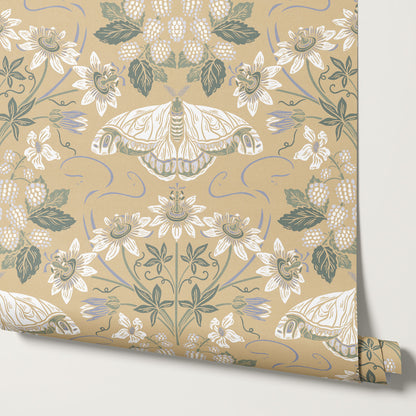 Parker Passionflower Garden Buttercup Wallpaper
