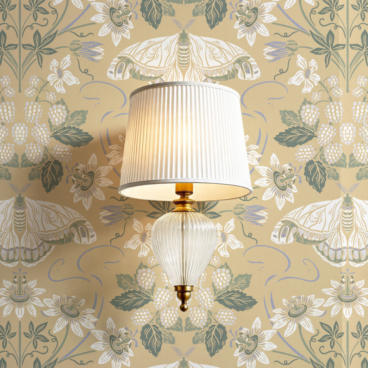 Parker Passionflower Garden Buttercup Wallpaper