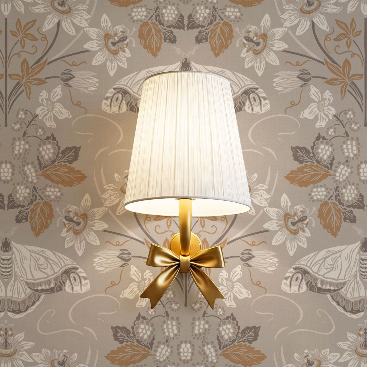 Parker Passionflower Garden Beige Wallpaper