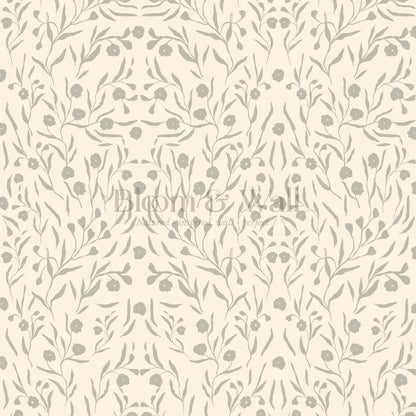 Paula Heritage Floral Butter Stone Wallpaper