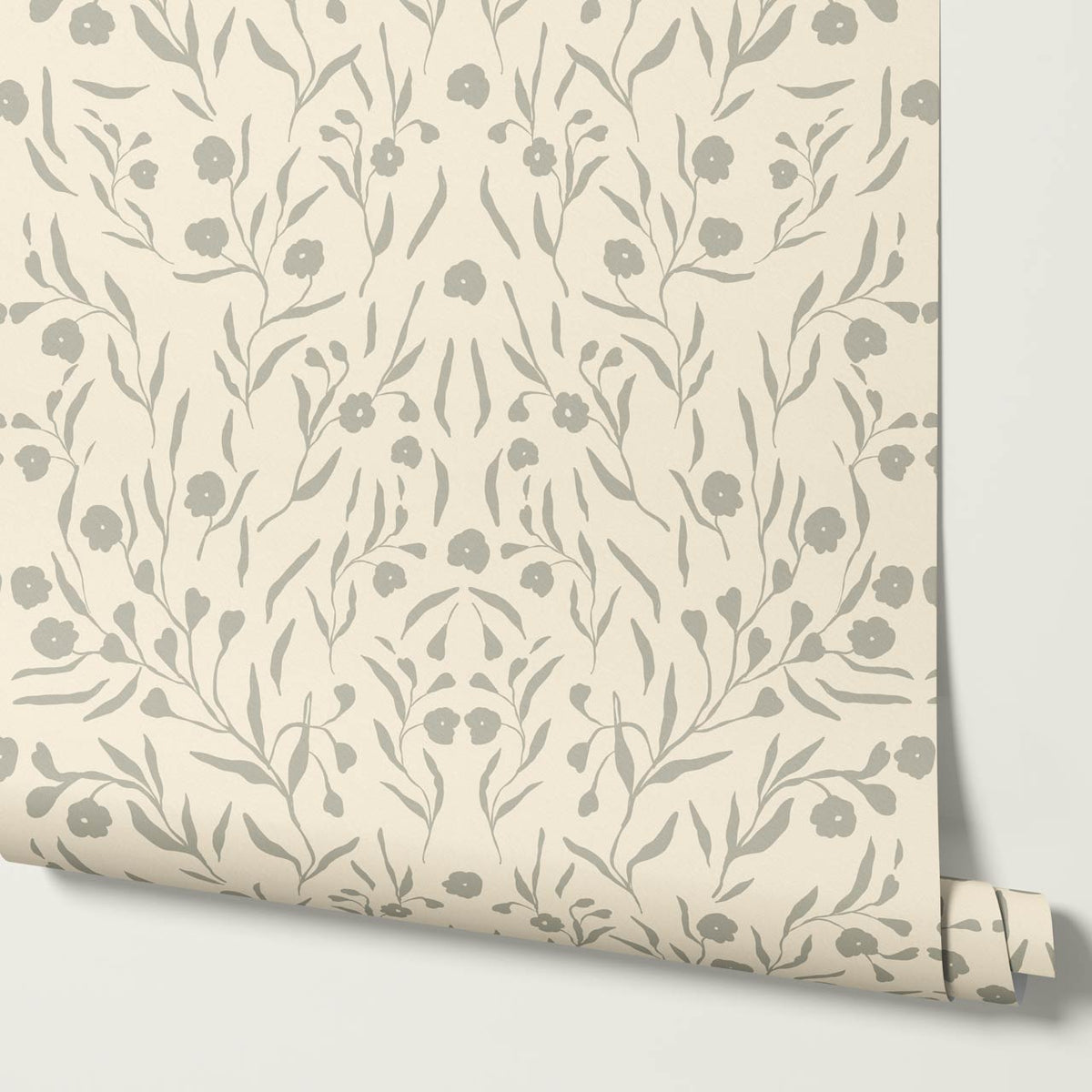 Paula Heritage Floral Butter Stone Wallpaper