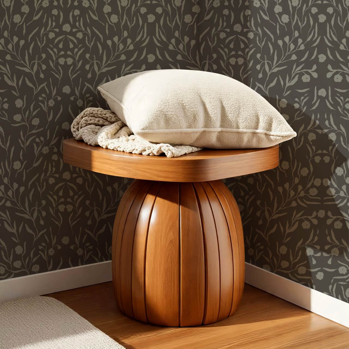 Paula Heritage Floral Brown Taupe Wallpaper