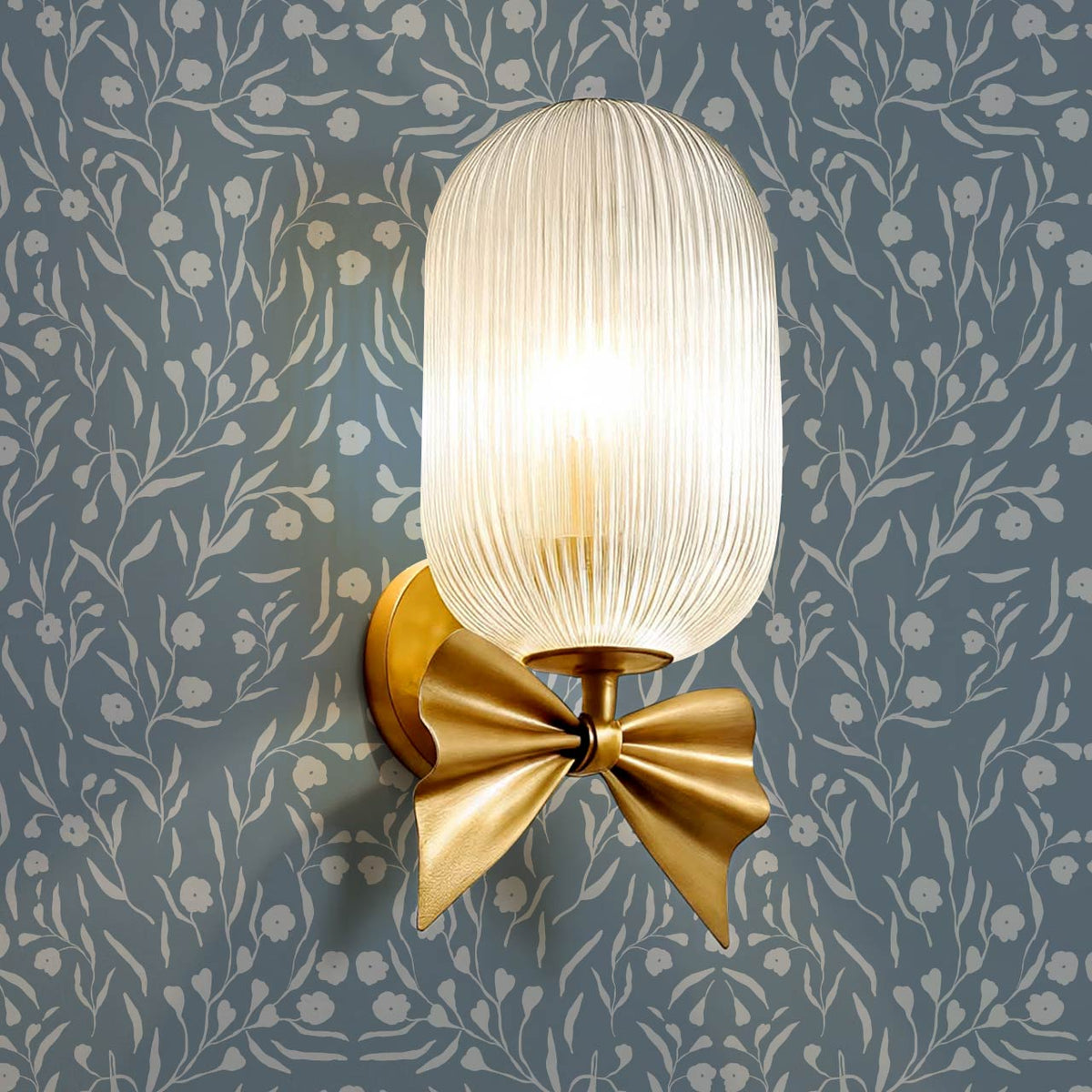 Paula Heritage Floral Blue Sky Wallpaper