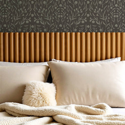 Paula Heritage Floral Brown Taupe Wallpaper