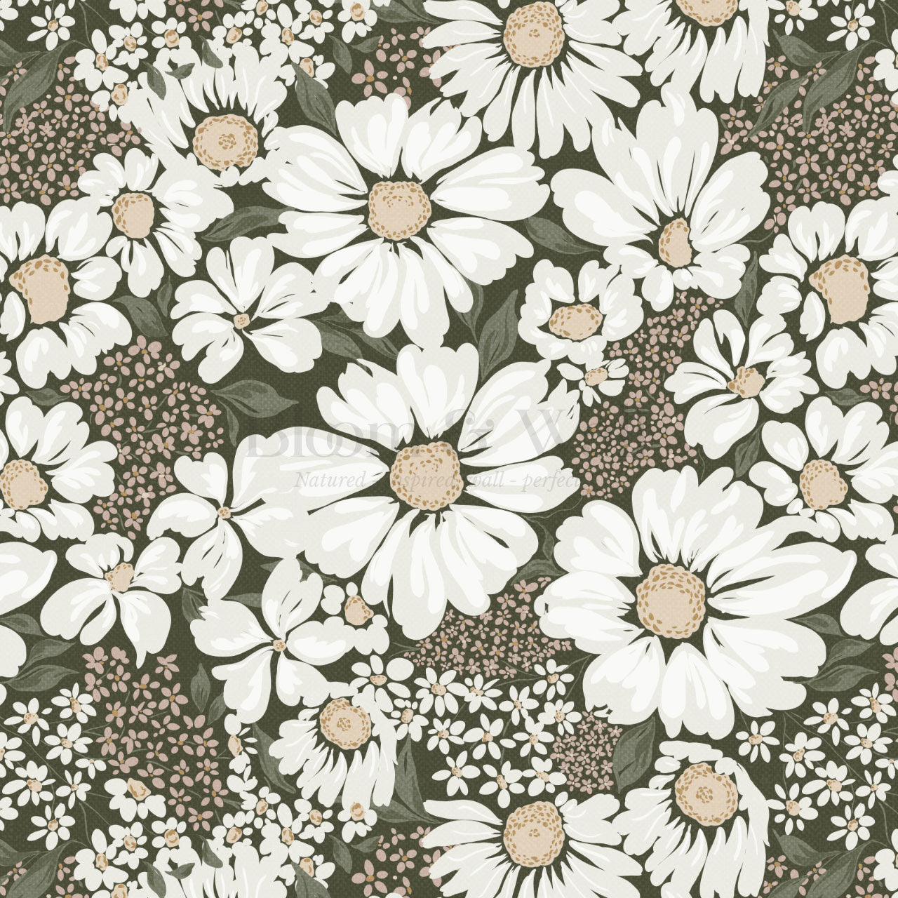 Pauline Daisy Bouquet Forest Wallpaper