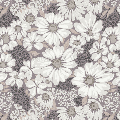 Pauline Daisy Bouquet Lavender Wallpaper