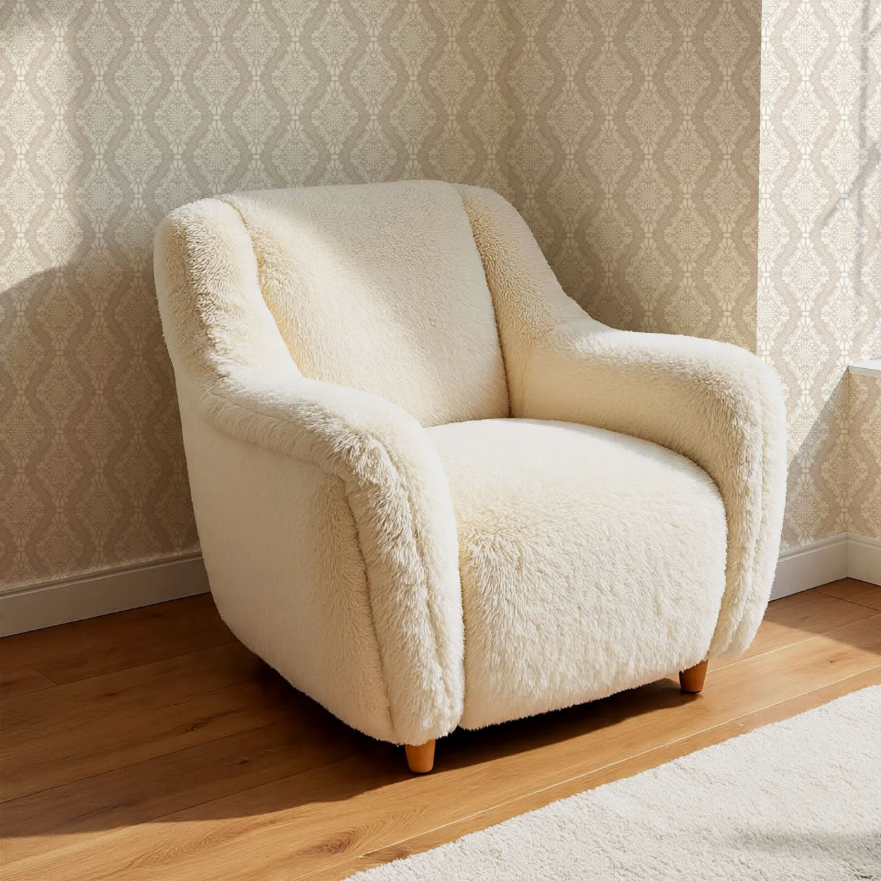 Pearl Imperial Damask Sand Wallpaper