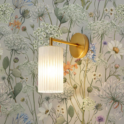Perlette Wildflower Whisper Dove Gray Wallpaper