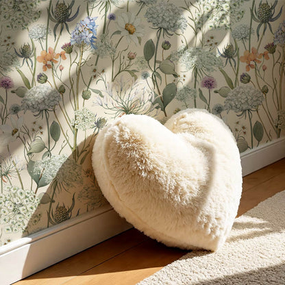 Perlette Wildflower Whisper Cream Wallpaper