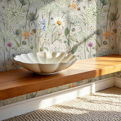 Perlette Wildflower Whisper Dove Gray Wallpaper