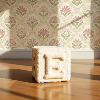 Petra Scandinavian Folk Flower Cream Blush Wallpaper