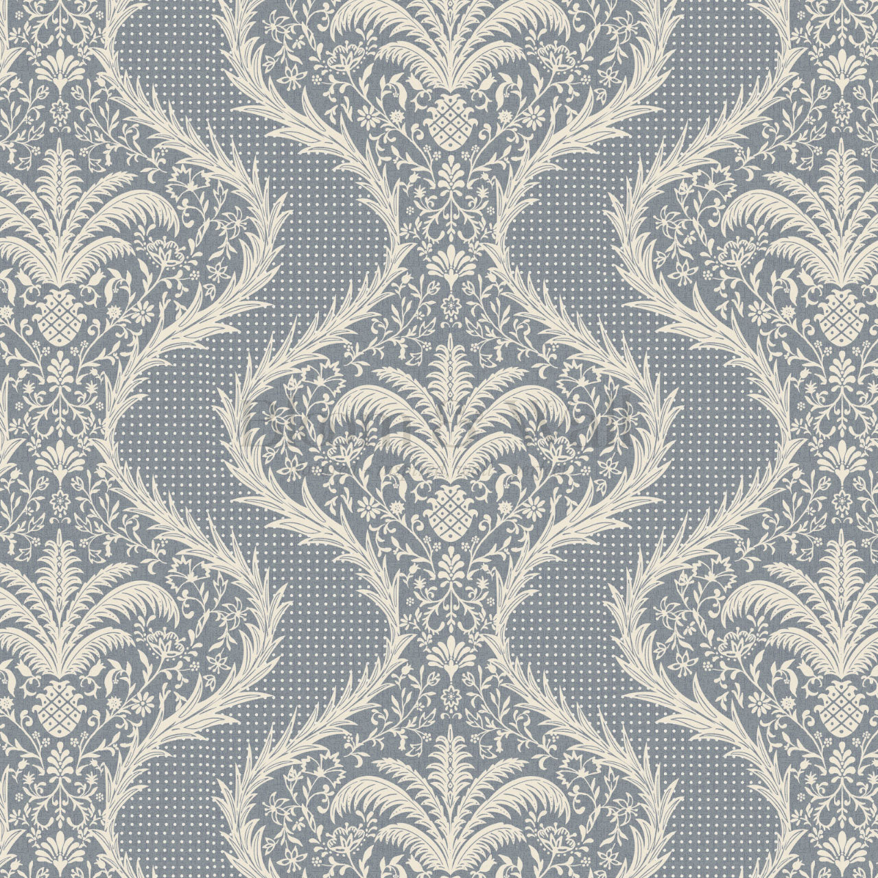 Peyton Esperanza Vines French Blue Wallpaper