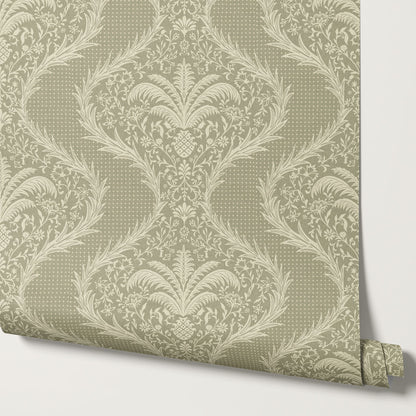 Peyton Esperanza Vines Olive Wallpaper
