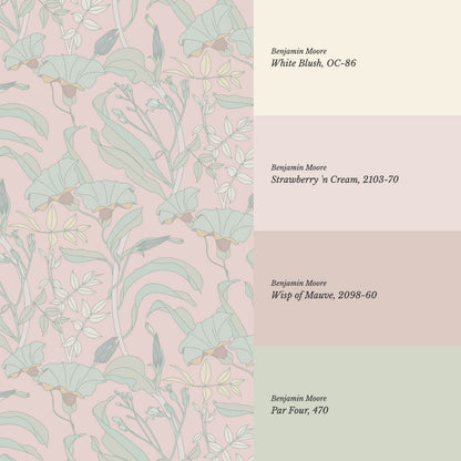 Phoebe Bindweed Pastel Wallpaper