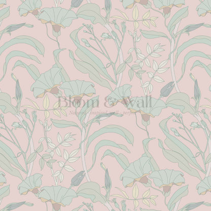 Phoebe Bindweed Pastel Wallpaper