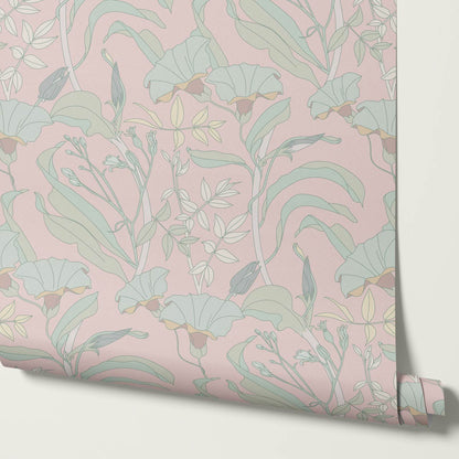 Phoebe Bindweed Pastel Wallpaper