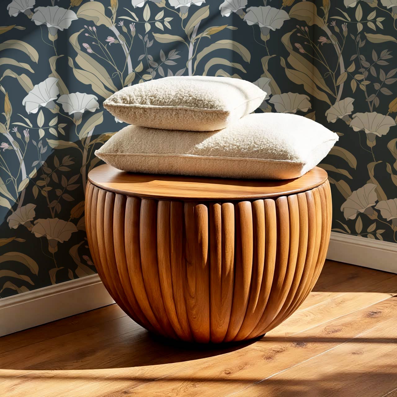 Phoebe Bindweed Slate Wallpaper