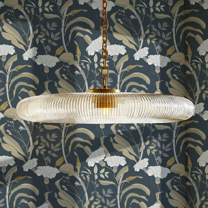 Phoebe Bindweed Slate Wallpaper