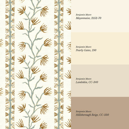 Pilar Branches Sage Brown Wallpaper
