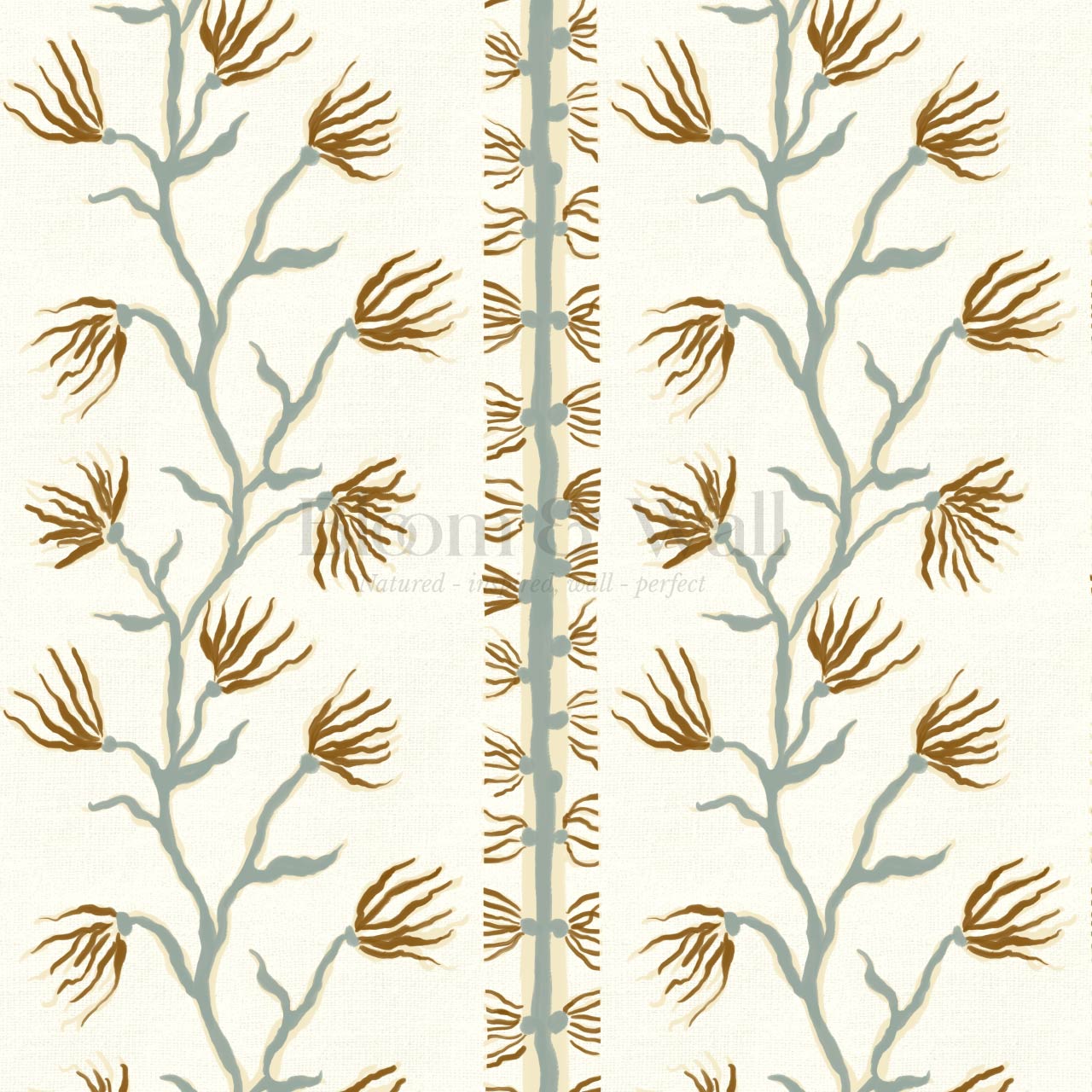 Pilar Branches Sage Brown Wallpaper
