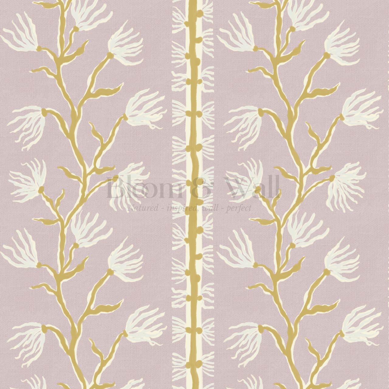 Pilar Branches Pale Lilac Blush Cream Wallpaper