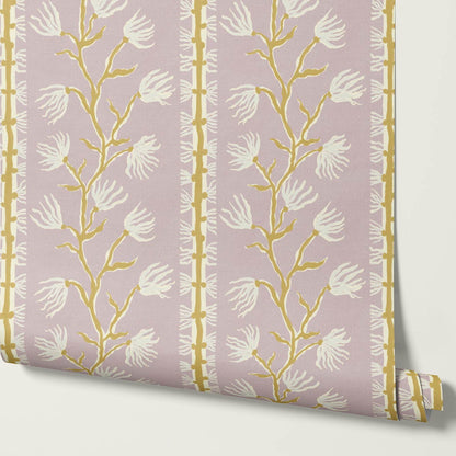 Pilar Branches Pale Lilac Blush Cream Wallpaper