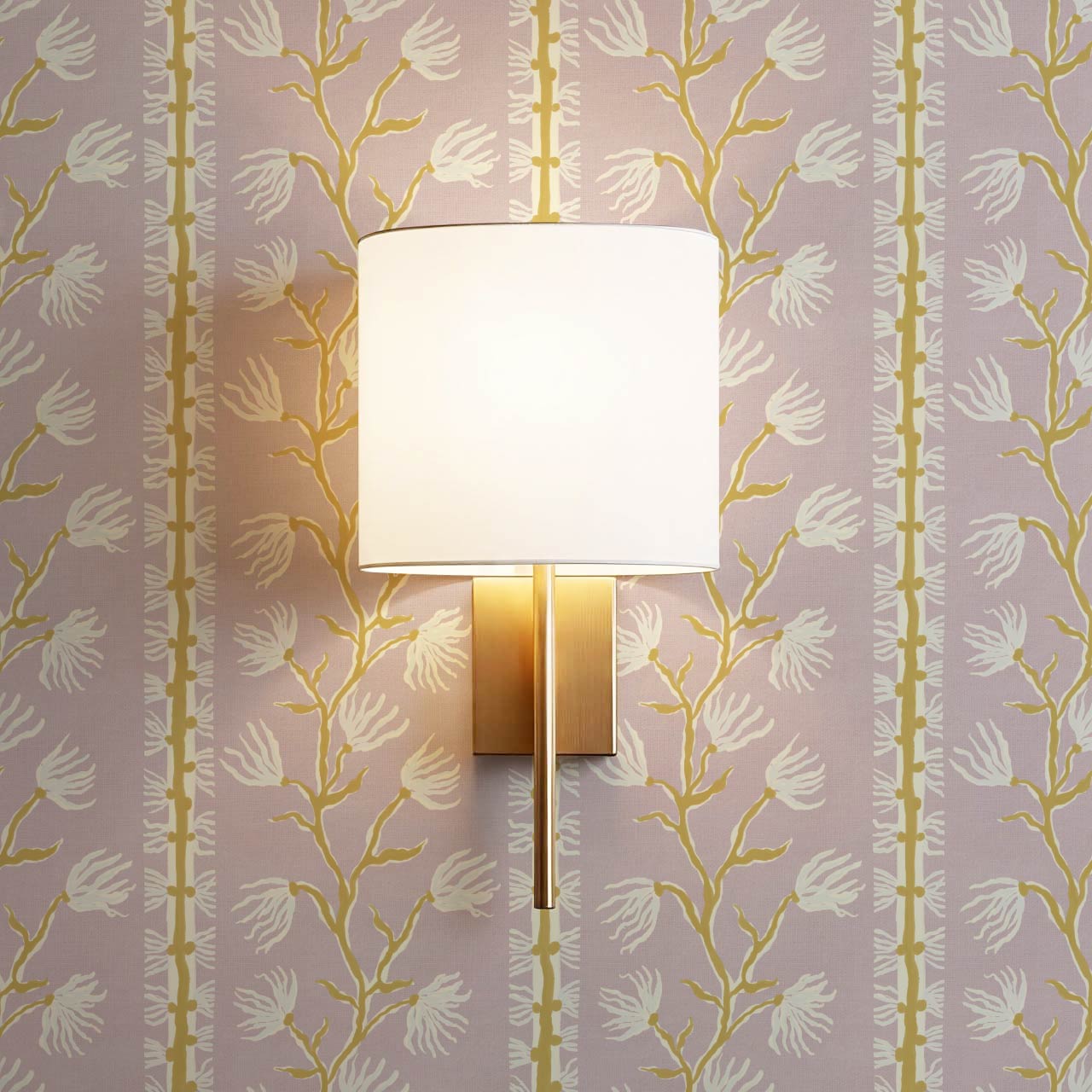 Pilar Branches Pale Lilac Blush Cream Wallpaper