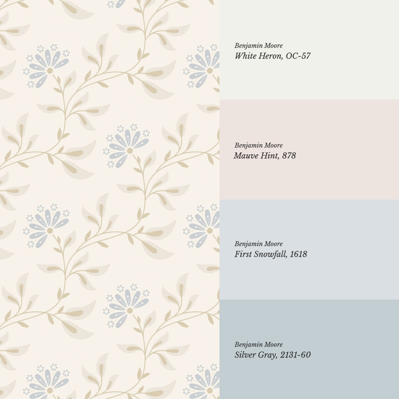 Piper Meadow Waltz Sky Cream Wallpaper