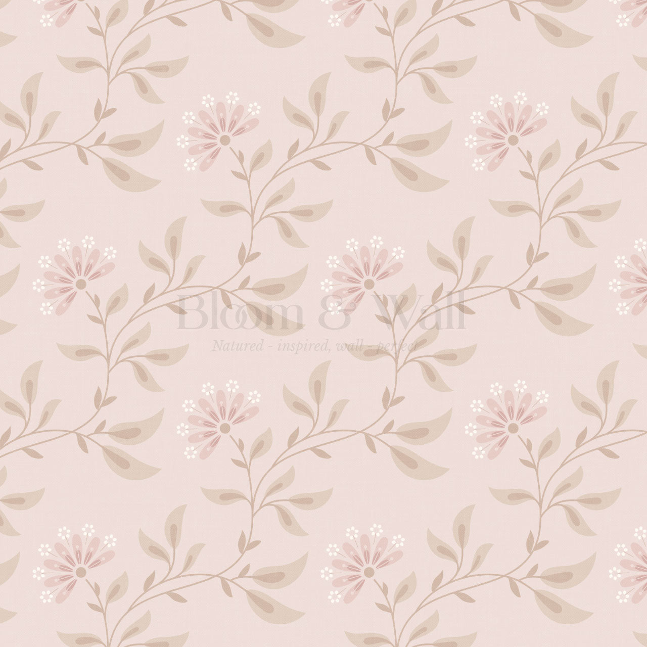 Piper Meadow Waltz Blush Wallpaper
