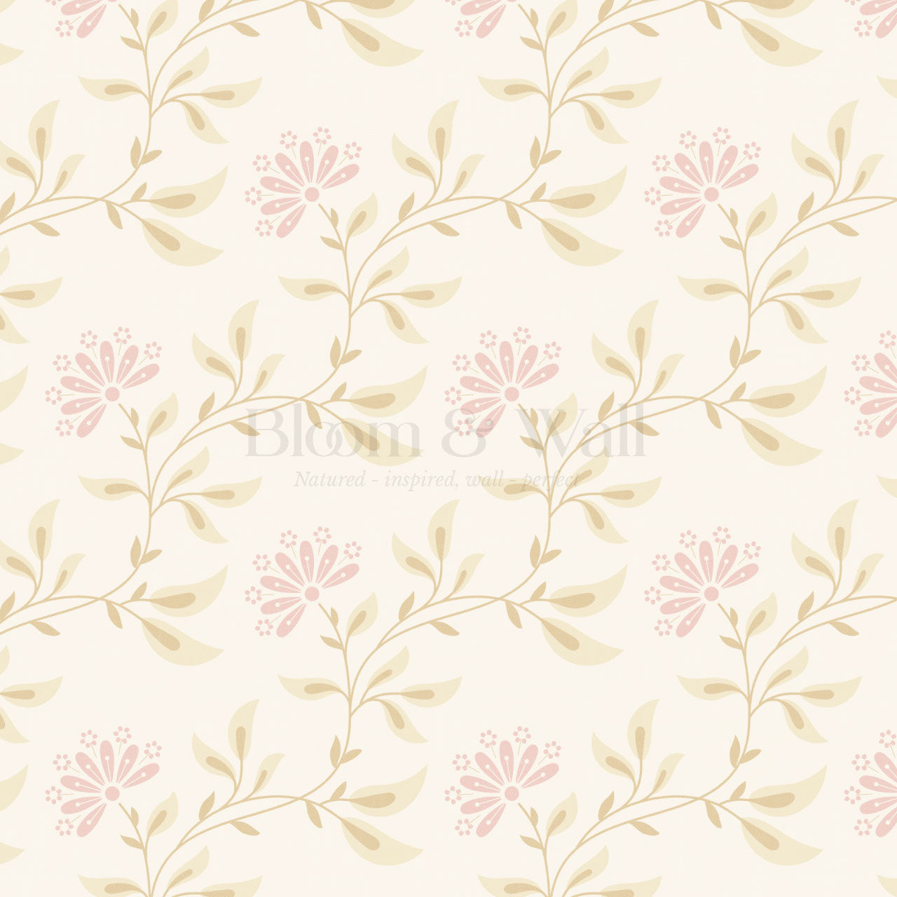 Piper Meadow Waltz Pink Butter Wallpaper