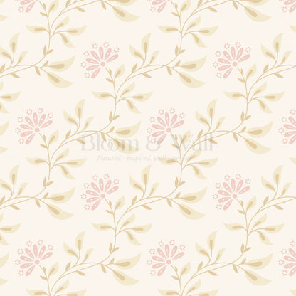 Piper Meadow Waltz Pink Butter Wallpaper