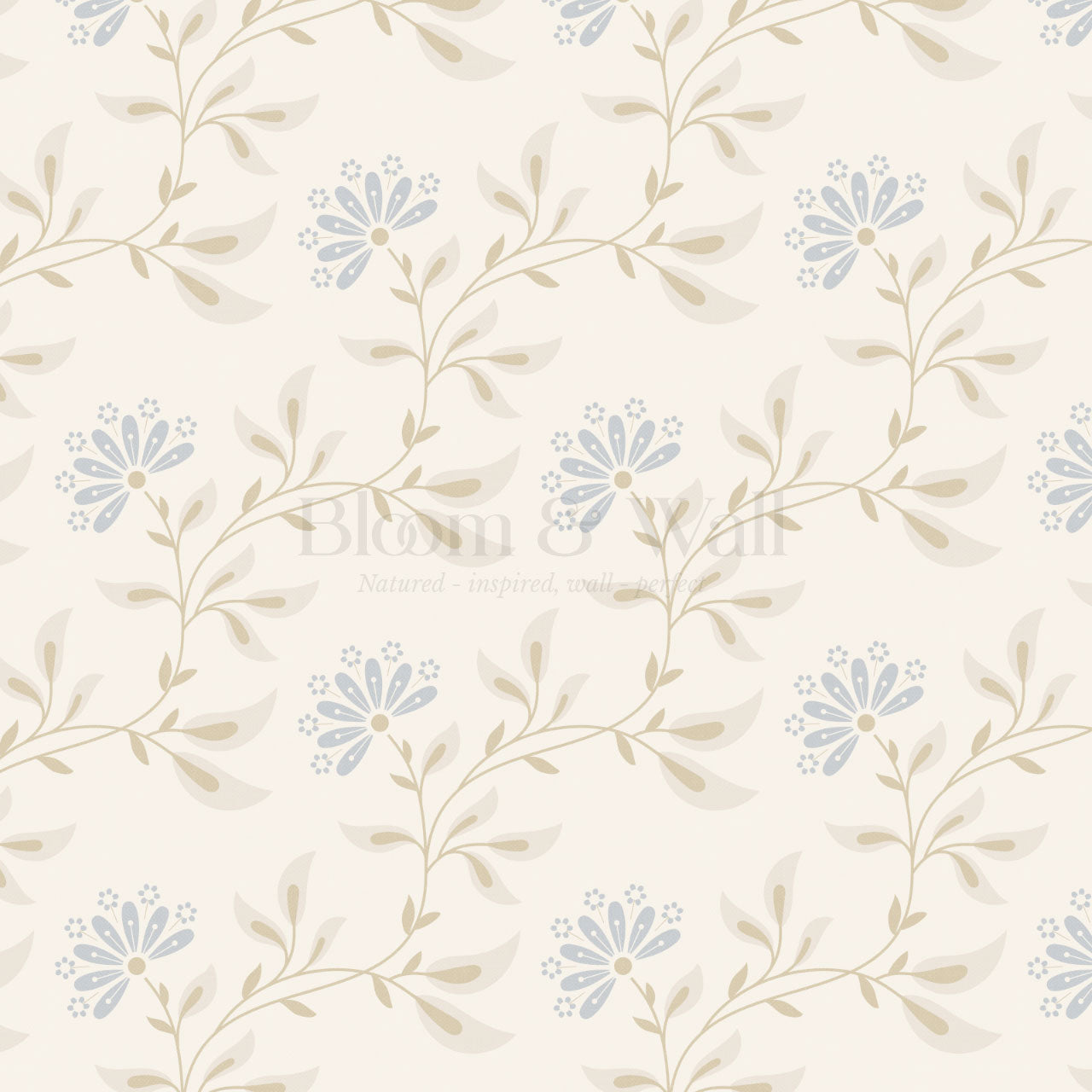 Piper Meadow Waltz Sky Cream Wallpaper