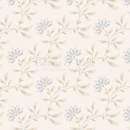 Piper Meadow Waltz Sky Cream Wallpaper