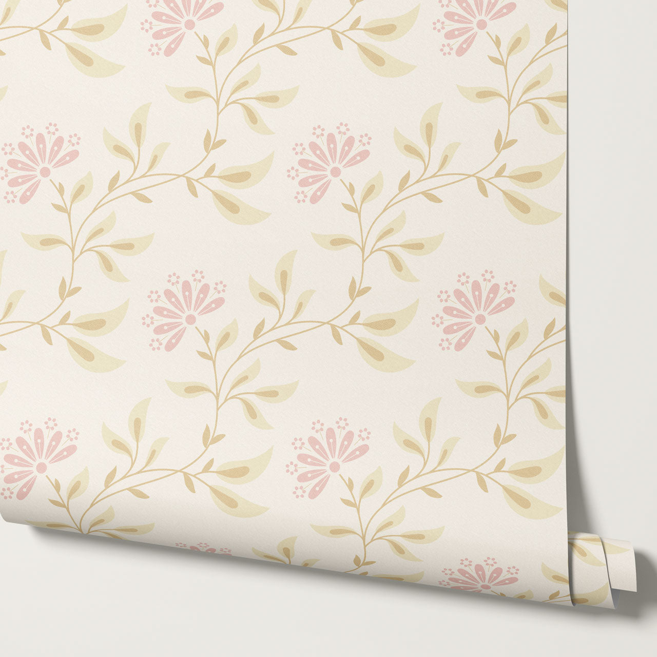 Piper Meadow Waltz Pink Butter Wallpaper