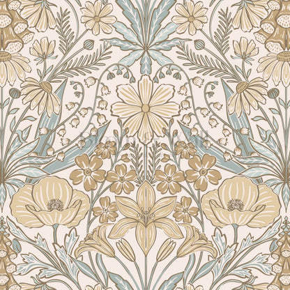 Piret Large Whispering Wildflowers Honey Cream Wallpaper