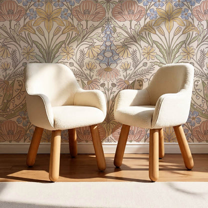 Piret Large Whispering Wildflowers Pastel Cream Wallpaper