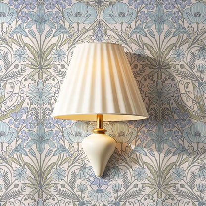 Piret Large Whispering Wildflowers Sky Cream Wallpaper