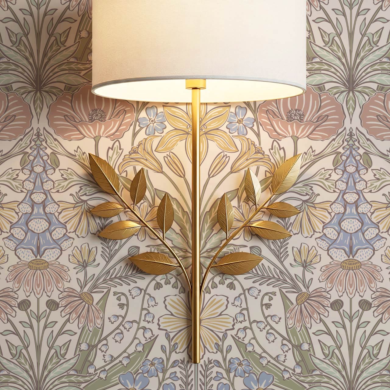 Piret Large Whispering Wildflowers Pastel Cream Wallpaper