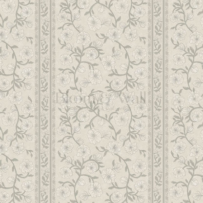 Priscila Heirloom Petal Stripe Dove Wallpaper