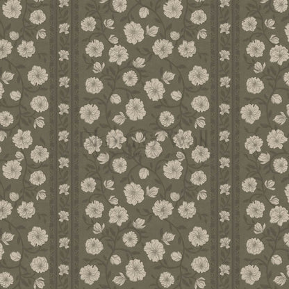 Priscila Heirloom Petal Stripe Forest Wallpaper