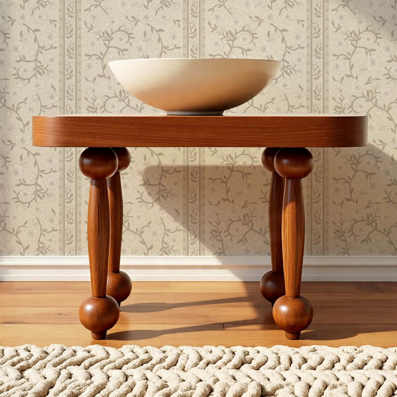 Priscila Heirloom Petal Stripe Beige Wallpaper