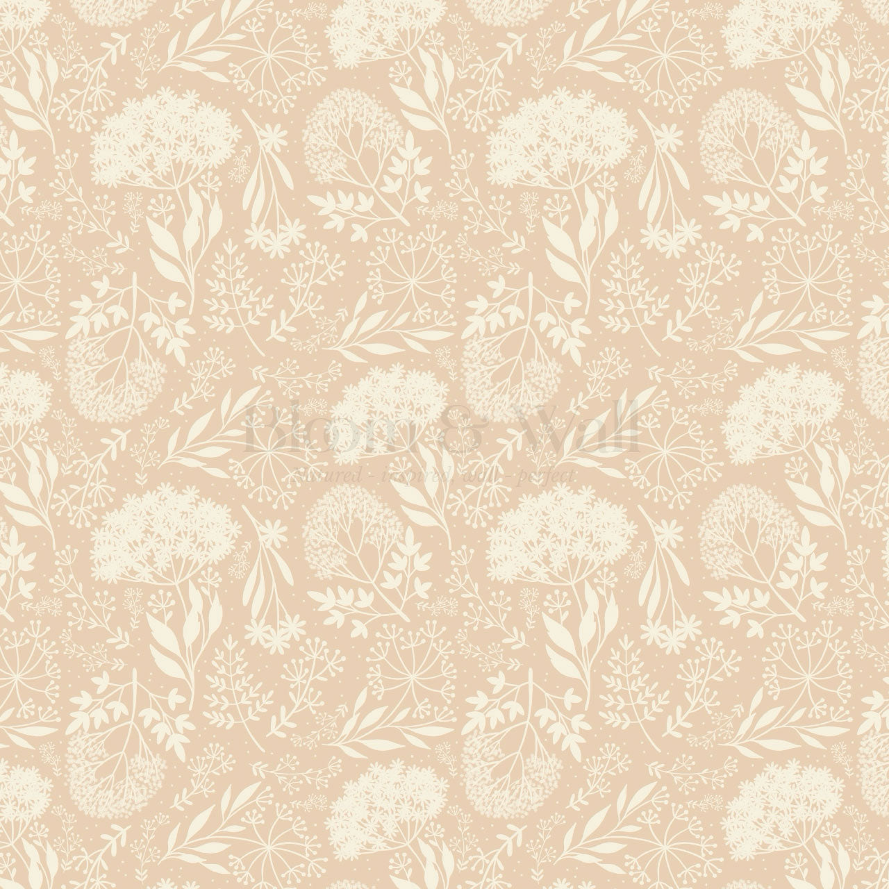 Queen Anne's Lace Botanicals Coral Wallpaper