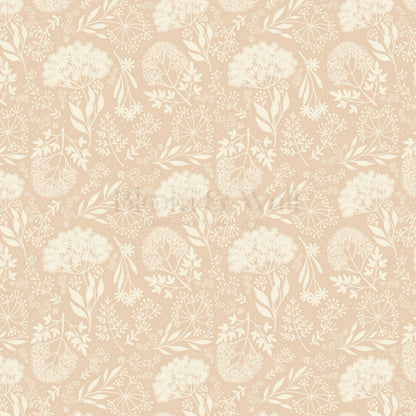 Queen Anne's Lace Botanicals Coral Wallpaper