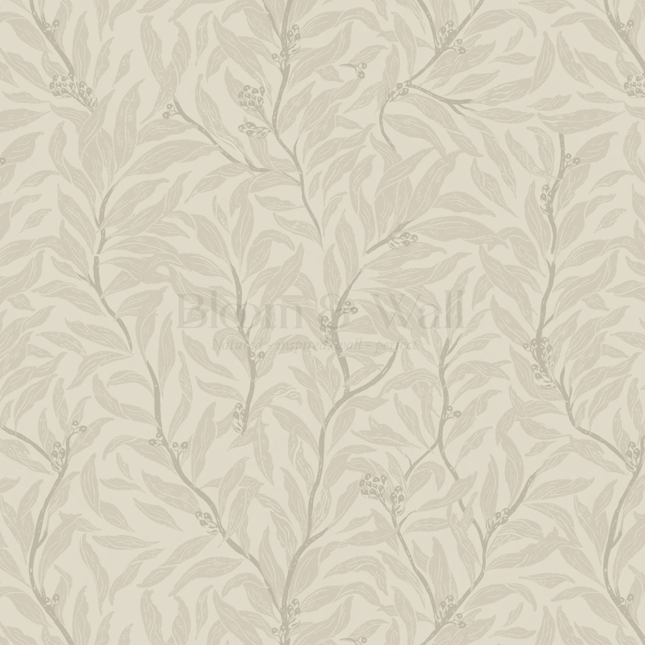 Quinn Trailing Vines Beige Wallpaper